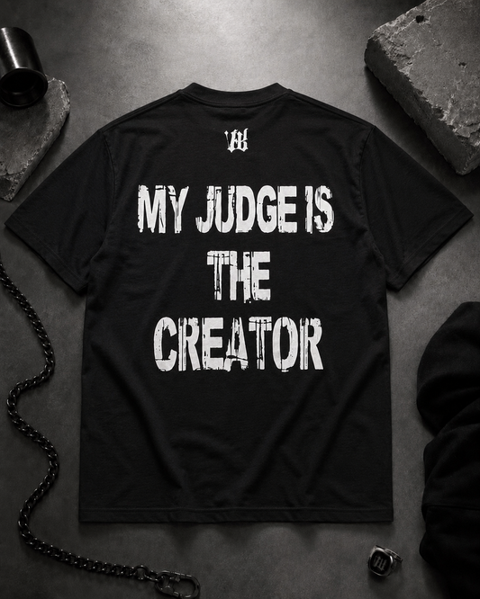 VERSATILE “MY JUDGE IS THE CREATOR Tee Black